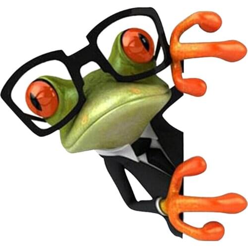 B0113# Self-adhesive Decal 3d Frogs V3 Car Sticker Waterproof Auto Decors on Bumper Rear Window