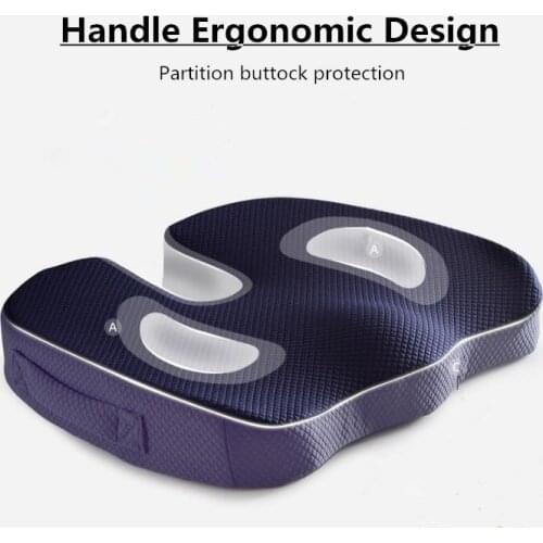 45*35*7cm Hot Sale Slow Rebound Memory Foam Chair Car Seat Hips Pillow Tailbone Coccyx Protect Cushion
