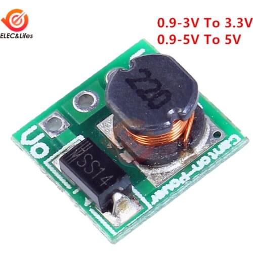 0.9-5V To 5V DC-DC Step Up Power Supply Module Voltage Boost Converter Board 1.5V 1.8V 2.5V 3V 3.3V 3.7V 4.2V To 5V