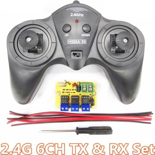 HS06A-50 HS06B-50 2.4G 6CH Radio Transmitter with 1.2A/ 5A Receiver Board Set for RC Toy Car Model Ship Model DIY Science Puzzle
