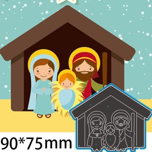 Cutting Metal Dies A Warm Families New Stencils DIY Scrap booking Paper Cards Craft Making Craft Decoration 90*75 mm