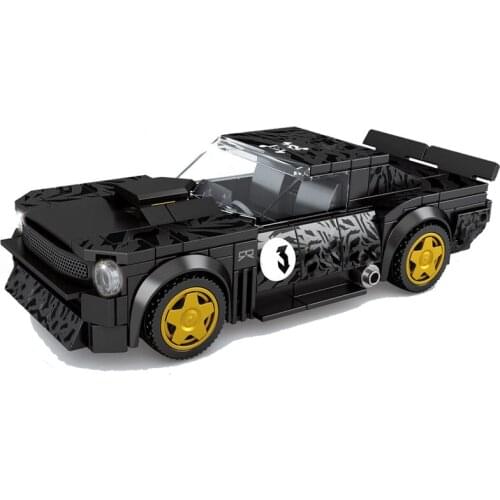 Speed Champions Forded Mustang Formula Supercar Racing Car Building Blocks Racer Vehicle Bricks MOC Creator Model Toys For Kids