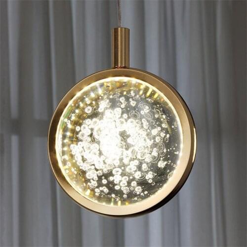 Modern Bubble Crystal Led Pendant Lights Luxury Modern Minimalist Bar Hanglamp Bedroom Bedside Lamp Home Decor Light Fixtures
