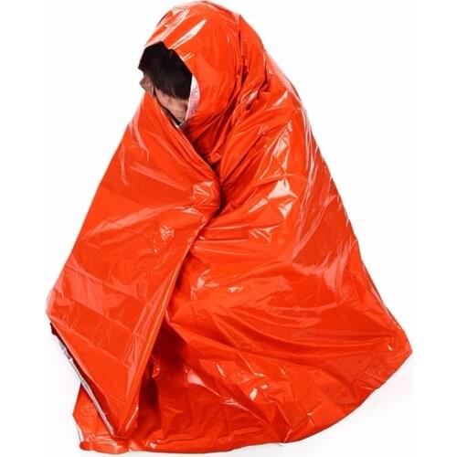 Survival Thermal Blanket Emergency Rescue Outdoor Sleeping Blanket Double Sleepy Bag Waterproof Emergency Sleeping Bag