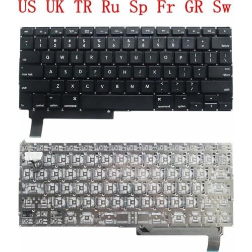 GZEELE new US laptop Keyboard for APPLE Macbook Pro 15" A1286 MB470 985 986 MC372 371 373 721 2009 2010 2011 2012 laptop English