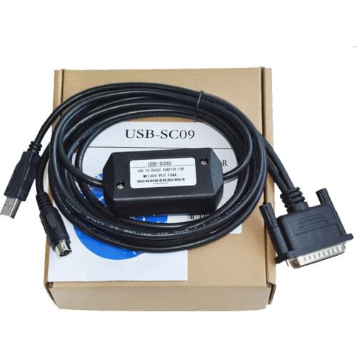 USB-SC09 FX1N FX3U FX3G Programming Cable X & A series PLC,usb sc09 Support WIN7