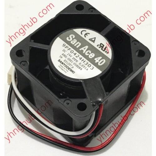 Sanyo Denki 9PF0424H303 DC 24V 0.095A 40x40x28mm Server Cooling Fan
