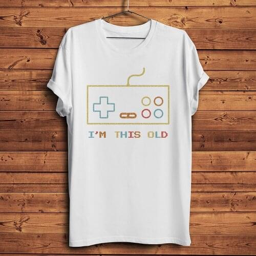 I'm this old vintage Gamepad funny geek tshirt Men summer new White Casual short T Shirt Unisex retro streetwear tee