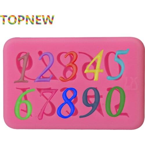 0-9 Mini Numbers 3D Silicone Mold Dining Bar Non-Stick Cake Decorating Fondant Mold