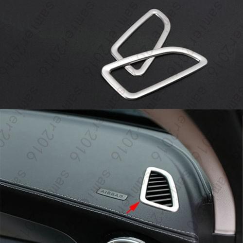 2x Upper Outlet Frame Cover trim Stainless for Mercedes-Benz GLC Class X205 16