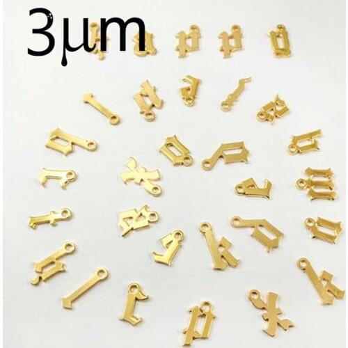 3UMeter Custom Old Letters Accessories Alif Hangers Gepersonaliseerde Sieraden Multi Optie Charms Voor Ketting DIY Matchment Gif