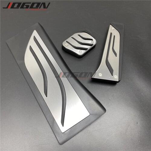 3pcs/set For BMW X5 G05 2019 2020 AT LHD Foot Pedal Accelerator Gas Fuel Brake Pedal Rest Footrest Pedal Pad Cover Trim Kit
