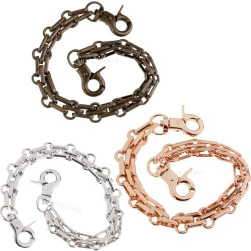 3Pcs Fashion Replacement Wrist Strap Chain Clutch Wristlet Purse Coin Bag Chain Handbag Strap 25cm Gold Bronze Silver