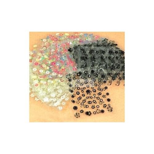 50pcs 3D Design Nail Sticker Decal Manicure tools Mix Color Nails art design Flower Beauty women gel polish stickers