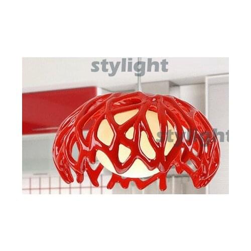 Diameter 35cm modern pendant lamp resin and glass pendant light modern design living room dinning room lighting nest lamp