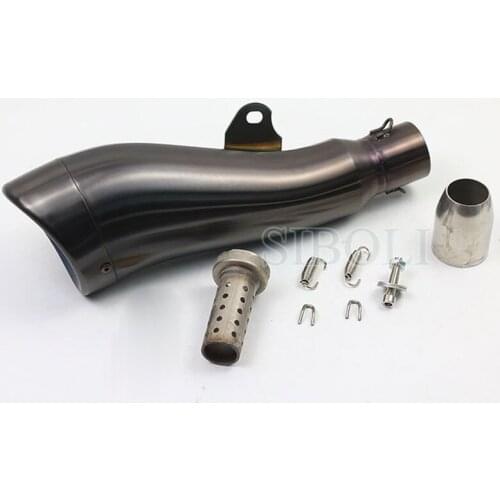 51MM Motorcycle Exhaust Muffler Dolphin Style GP Pipe Laser Sticker Silencer For Honda Kawasaki Yamaha KTM DUCATI ATV AK077