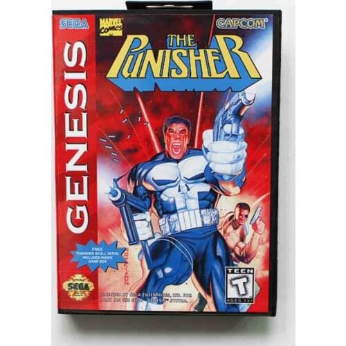 The Punisher Game Cartridge 16 bit MD Game Card With Retail Box For Sega Mega Drive For Genesis