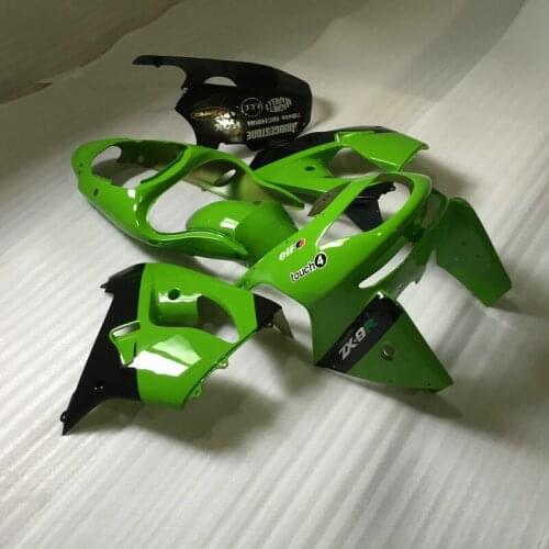 Custom Fairing KIT for KAWASAKI Ninja ZX9R 98 99 ZX 9R 1998 1999 zx 9r Green black Motorcycle Fairings set+7gifts KS01