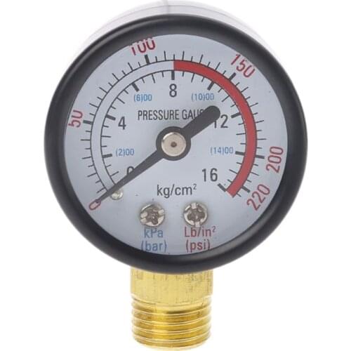 Dual Scale Economical All Purpose Pressure Gauge with Brass Internals 0-220 PSI/KPa A6HB