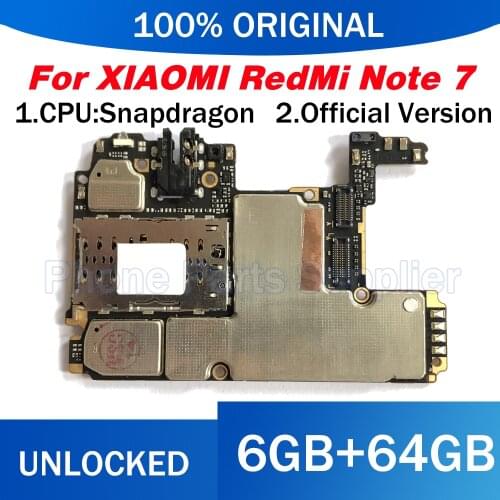 Motherboard For Redmi Note 7 Motherboard Logic Board Original Global version Work Well Unlocked Main Circuits Board 32GB 64GB
