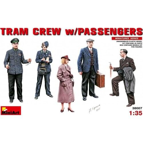 MiniArt 38007 1/35 Tram Crew with Passengers - Scale Model Kit