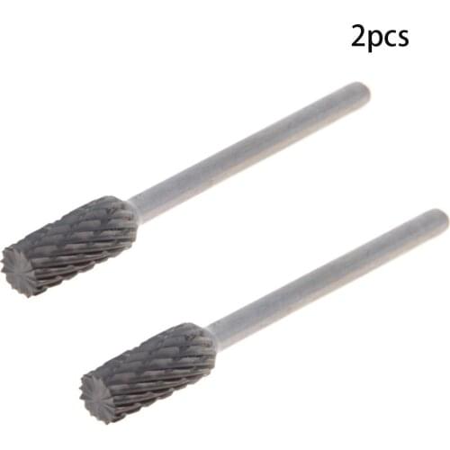 Utoolmart Model 1/6 Rotary File Ellipse/Cone Tungsten Steel Alloy Grinding Head Milling Head Woodworking Double Grooves 2~5pcs