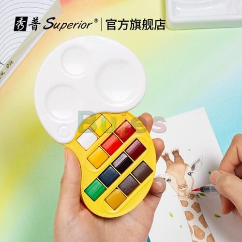 Superior Mini Solid Watercolor Paints Set Portable Water Color Paint Travel Acuarelas Painting Non toxic children Art Supplies