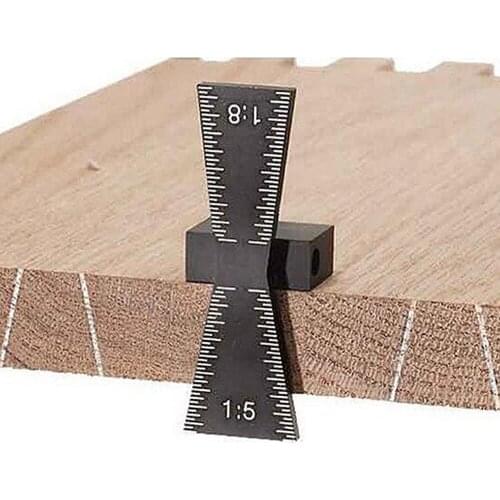 Dovetail Jig Guide Dovetail Marker 1:5 & 1:8 Slopes Aluminum Alloy Scriber Wood Joints Gauge Woodworking Tools 3
