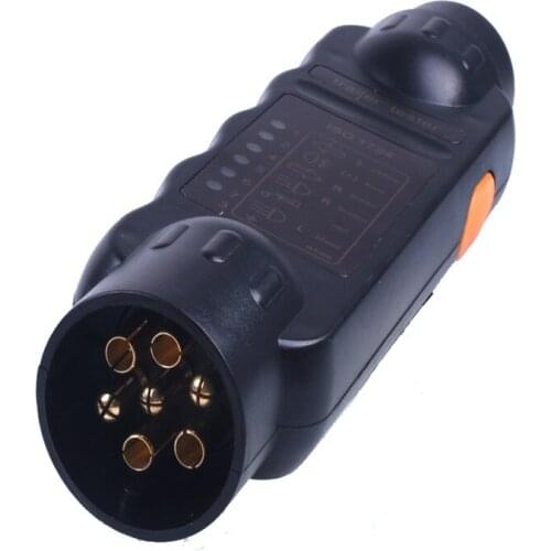 Newest Towing Trailer Tester Light Cable Diagnostic Tool 12V 7 Pin Circuit Plug Socket Machine High Quailty And Free Ship