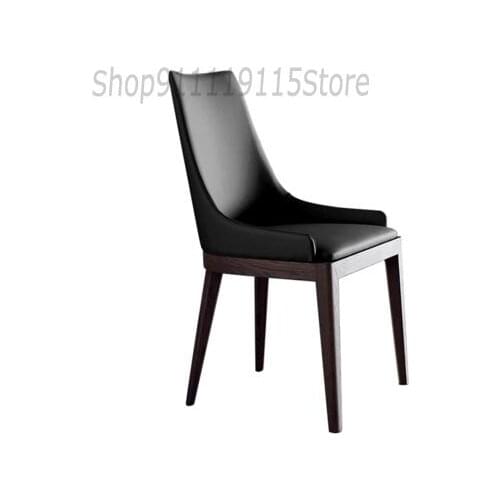 Nordic Light Luxury Solid Wood Dining Chair Modern Simple Leisure Western Restaurant Hotel Living Room Sales Office Rest Area Ar