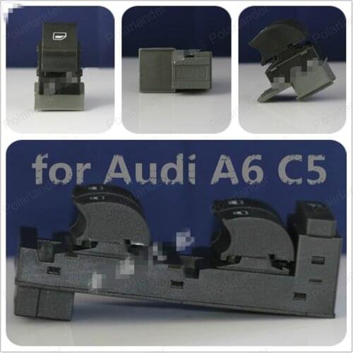 Polarlander Left Front Door Master Window Lifting Switch for A/udi A6 C5 Electronic Window Switch 4B0959851 4B0959855