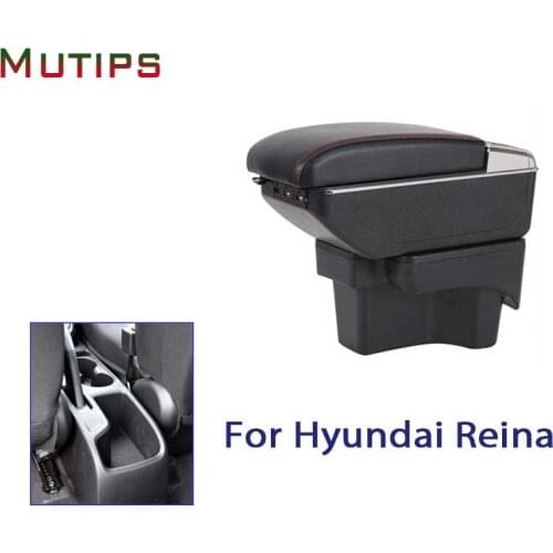 Mutips for Hyundai Reina armrest car arm rest leather storage box accessories decoration modification interior parts automobile