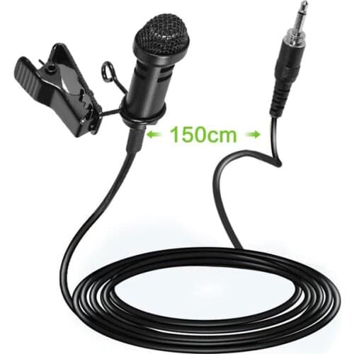 Pro Lavalier Lapel Stereo Cardioid Condenser Microphone For Sennheiser Wireless BodyPack Transmitter 3.5 mm Lockable Q103