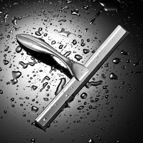 Dropshipping Handle Blade Squeegee Wiper for Car Glass Window Mirror Bathroom Shower Squeegee Suction Cup Hook Stainless Steel