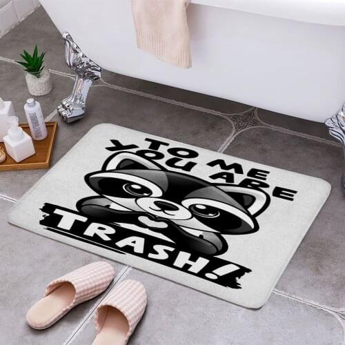 Raccoon trash lover 3D Print Doormats Rectangle Non-Slip DoorMat Bedroom Kitchen Entrance Print Door rugs Dropshipping
