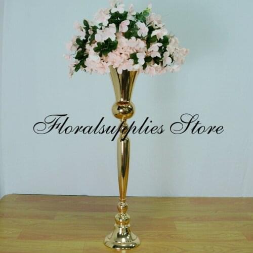 10pcs 74cm tall luxury vase wedding flower trumpet vase for wedding decoration Table centerpieces event party supplies