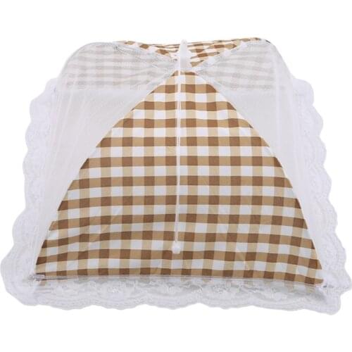 Kitchen Folded Mesh Food Cover BBQ Picnic Kitchenware Umbrella Style Mesh Polyester Household Anti Fly Mosquito Food Dish Cover