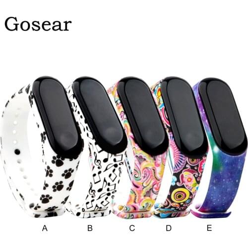 Gosear Fashion TPU Replacement Wristband Strap Bracelet Watchband Smart Band Accessories for Xiaomi Xiao Mi Band 3 Band3