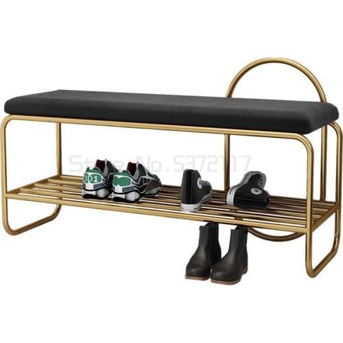 Shoe changing stool household sitting soft cushion shoe cabinet enters the northern European porch and puts on the shoe stool