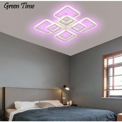 Dimmable Modern Led Ceiling Lamp For Living room Bedroom Dining room Kitchen Indoor Ceiling Light Metal White Fixtures 110V 220V