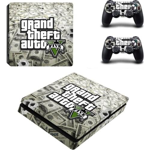 Grand Theft Auto V GTA 5 PS4 Slim Skin Sticker Decal Vinyl for Playstation 4 Console & Controller PS4 Slim Skins Sticker Vinyl