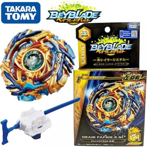 Takara Tomy Starter Drain Fafnir .8.Nt B-79 B-185 Left Spin With Launcher Beyblade be blade top spinner Toy for Children