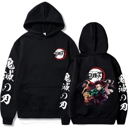 Hot Demon Slayer Hoodies Mens Hoodies Sweatshirts Long Sleeve Casual Hooded Male Pullovers Harajuku