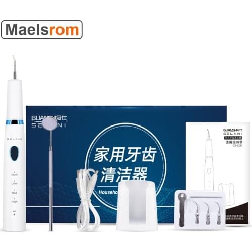 Ultrosonic Dental Scaler Tartar Remover for Teeth Cleaning Electric Tooth Cleaner Dental Calculus Remover with Oral Mirror