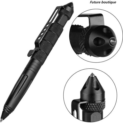 Military Tactical Multifunction Self Defense Aluminum Alloy Emergency Glass Breaker Pen Outdoor Security Survival Tool