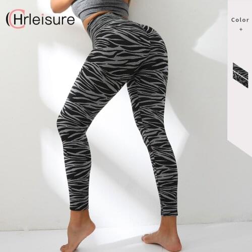 CHRLEISURE Women Zebra Leopard Leggings Tummy Control Fashion Fitness Sexy Leggings Women High Waist Elastic Sports Leggings