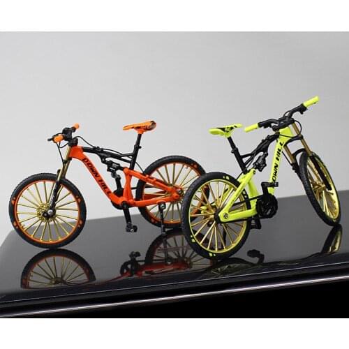 1:10 Mini Model Alloy Bicycle Toy Finger Mountain Bike Pocket Diecast Simulation Metal Racing Funny Collection Toys For Children