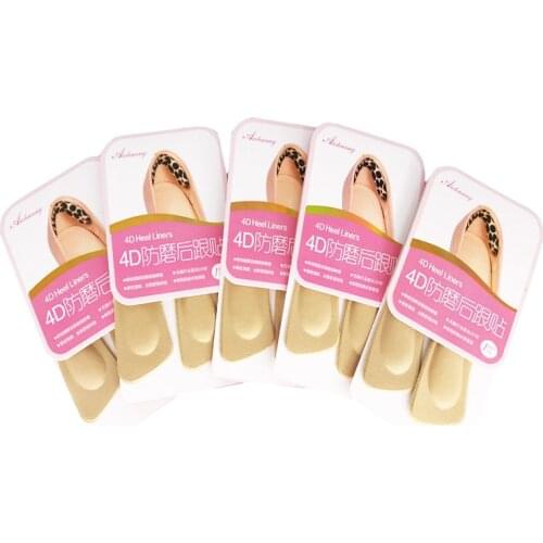 10 Pairs Fabric Faced Foot Care Feet Insoles Invisible Cushion Silicone Gel Heel Liner Shoe Pads Wholesale
