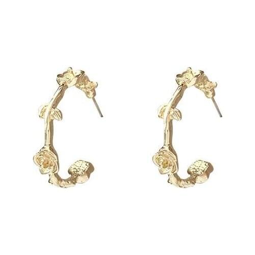 10 pair / lot fashion jewelry accessories new design metal rose flower earrings