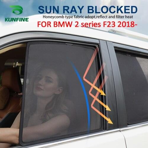 4PCS/Set Or 2PCS/Set Magnetic Car Side Window SunShades Mesh Shade Blind For BMW 2 series F23 2018 2019